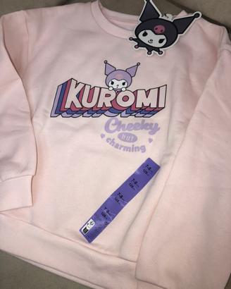 Kuromi felpa rosa tg 128 cm