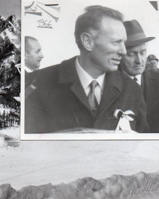 Foto + autografo di Eugenio Monti (Dobbiaco 1968)