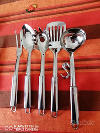 Set utensili cucina in acciaio inox - Arredamento e Casalinghi In