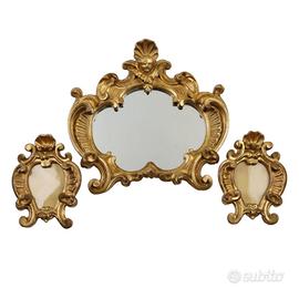 Trittico Cornici in Legno Intagliato - XX Secolo