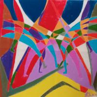 Arazzo Dipinto a Mano "GROVIGLIO DI GAMBE"