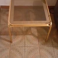 Tavolino in ottone e vetro