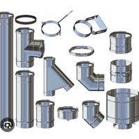 Canna fumaria per stufa a pellet inox