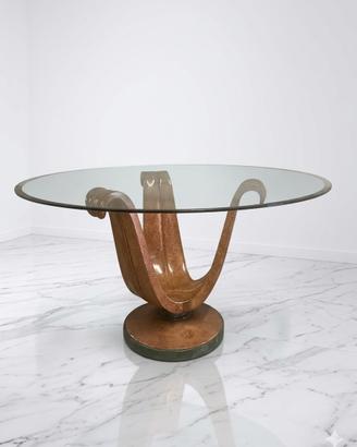 Tavolo rotondo Design Vintage moderno + Credenza