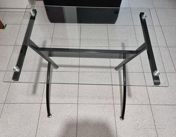 Tavolino Scrivania in vetro, 70 x 48 x 72,5 cm