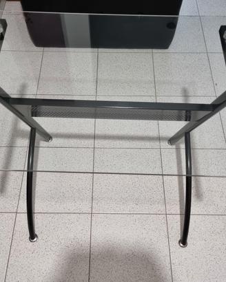 Tavolino Scrivania in vetro, 70 x 48 x 72,5 cm