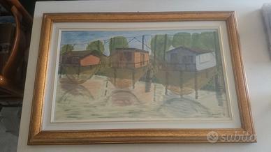 Quadro ad Olio incorniciato e firmato