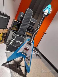 Epiphone Flying V maui blue COME NUOVA