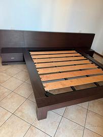 Struttura letto e rete con comodini