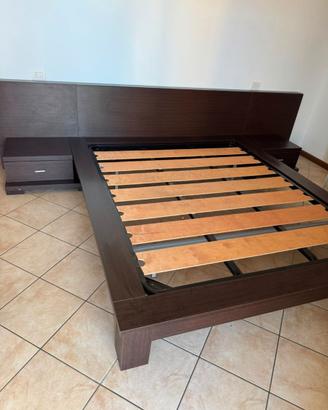 Struttura letto e rete con comodini