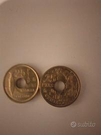 moneta spagnola 25 ptas