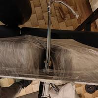 LAVANDINO DOPPIO CUCINA IN ACCIAO CON RUBINETTO