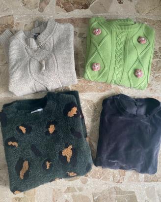 Lotto 4 maglioni donna – vari modelli e colori