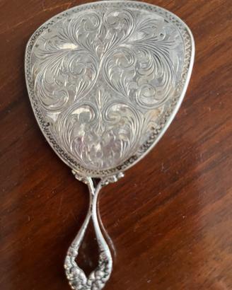 Specchietto da borsetta anni50 argento