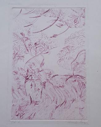 Iolanda Bison, Trigatto acquaforte Prova d'Artista