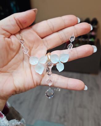 collana con ortensie vere 