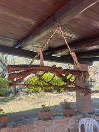 Lampadario in legno