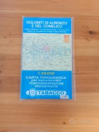 Carta tabacco 017 Dolomiti di Auronzo e del Comeli