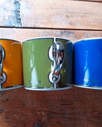 Set 3 tazze ICEBERG originali ceramica colorat