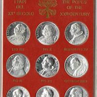 Vaticano 9 medaglie i papi del 20° secolo