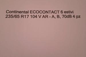 pneumatici estivi nuovi