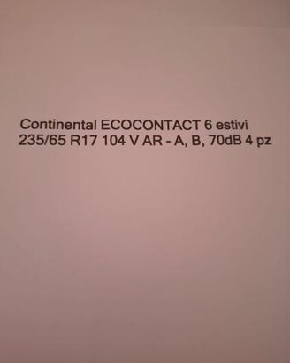 pneumatici estivi nuovi