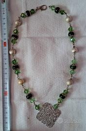 collane  verde argento 