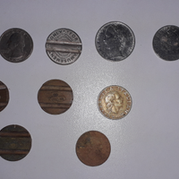 Monete antiche in blocco