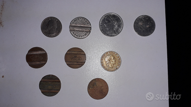 Monete antiche in blocco