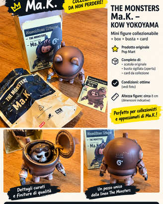 Labubu POP MART Corrosion × Kow Yokoyama Ma.K.