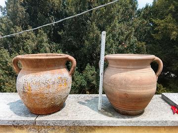 Coppia vasi anfora terracotta