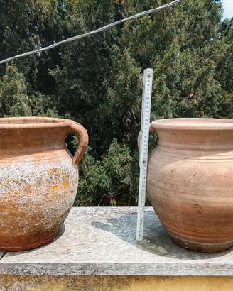 Coppia vasi anfora terracotta