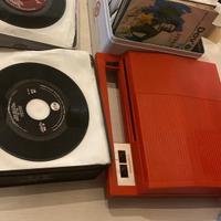 Dischi in vinile e mangiadischi