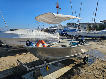 Barca in alluminio lancia gozzo tender pesca