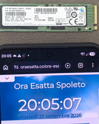 SSD 512GB Samsung SM961 M.2 PCIe bulk