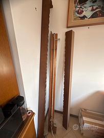 3 bastoni tende in legno