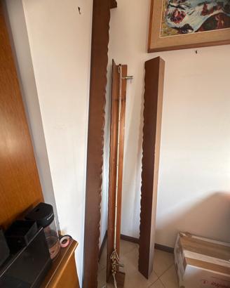 3 bastoni tende in legno