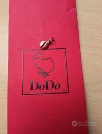 Ciondolo dodo pomellato in oro rosa lettera "O"