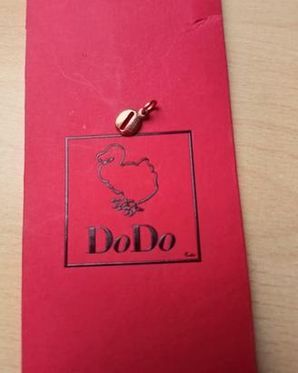 Ciondolo dodo pomellato in oro rosa lettera "O"