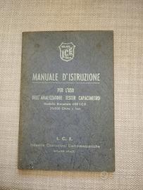 Manuale d'istruzione analizzatore tester I.C.E. MI