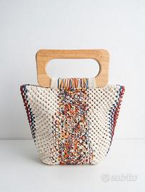 Borsa Artigianale Macramè "Mosaic Vibes" 
