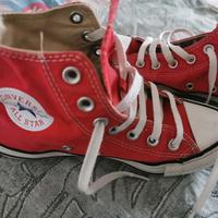 Converse all star di tela rossa
