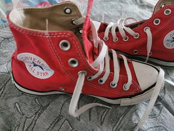 Converse all star di tela rossa