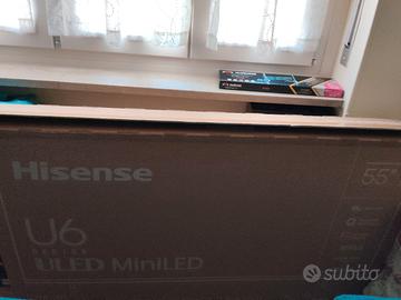 Tv Hisense 55U6NQ Mini Led AI adapter 55 pollici 