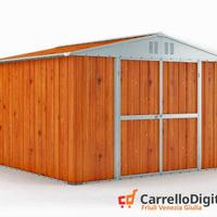 Box struttura lamiera Acciaio 327x307 fin legno