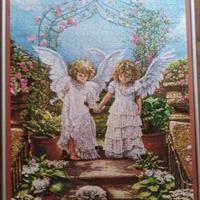 Quadro "Coppia di Angeli" - composizione puzzle a