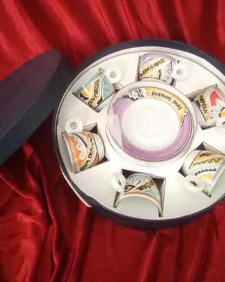 servizio da caffè nuovo per sei in porcellana 