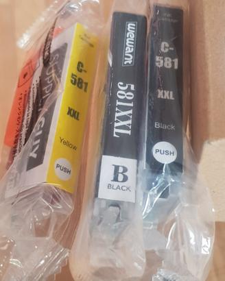 Tre Cartucce Compatibili Hp Canon