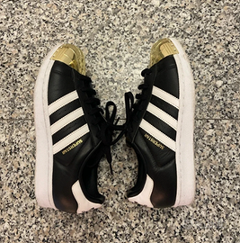Adidas Superstar Nere e Oro Donna