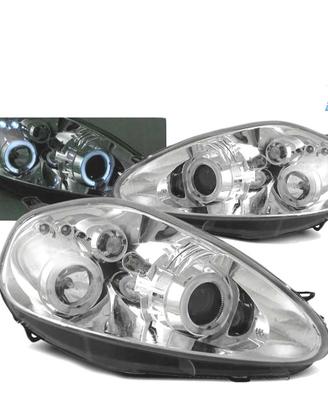 FARI OCCHI ANGEL FIAT GRANDE PUNTO 05-08 CROMATI